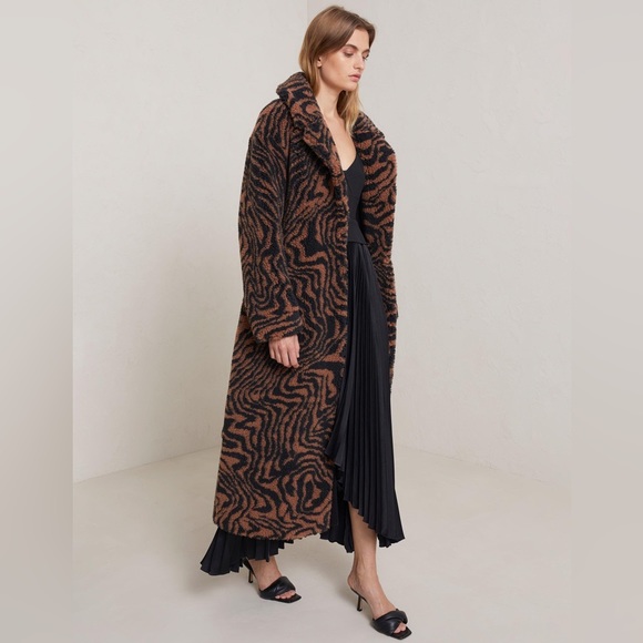 A.L.C. Jackets & Blazers - A.L.C. Women's Brown Anderson Faux Fur Coat Small Full Length